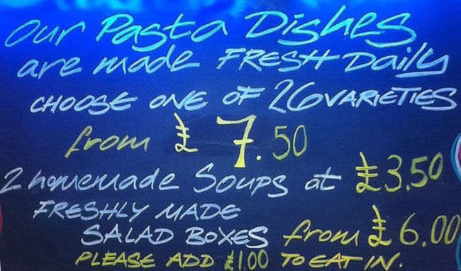 Fernando's menu