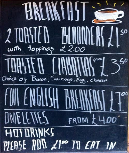 Fernando's menu