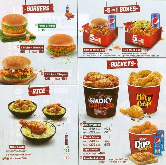 KFC Menu, Menu for KFC, Crossing Republik, Ghaziabad - Zomato