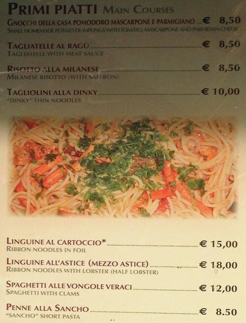 Menu di Dinky 