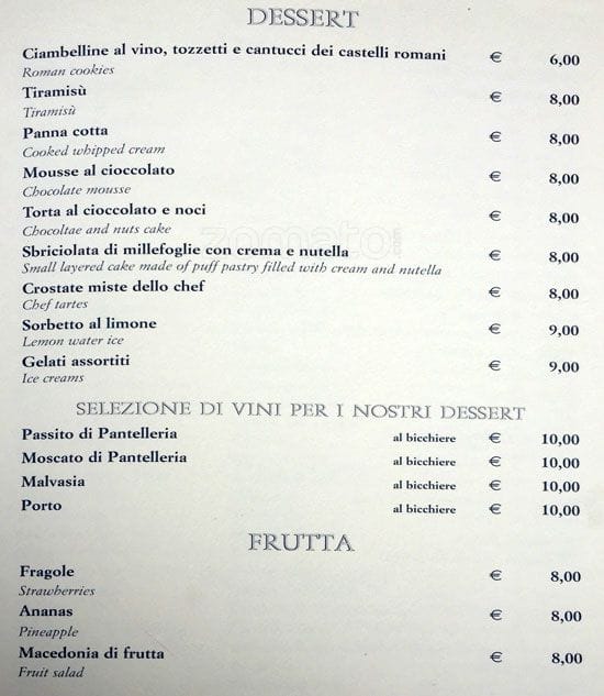 Menu di Scusate Il Ritardo 