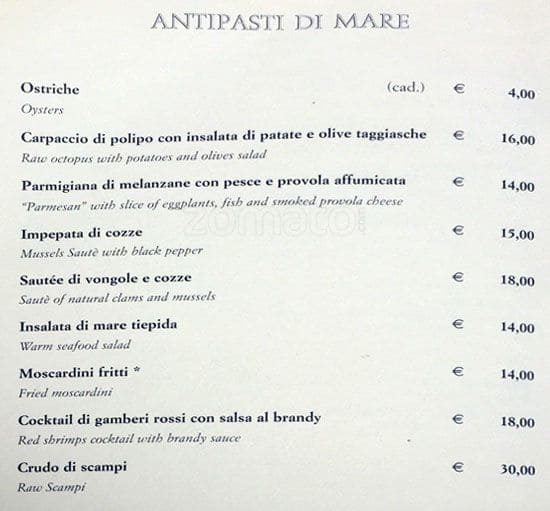 Menu di Scusate Il Ritardo 