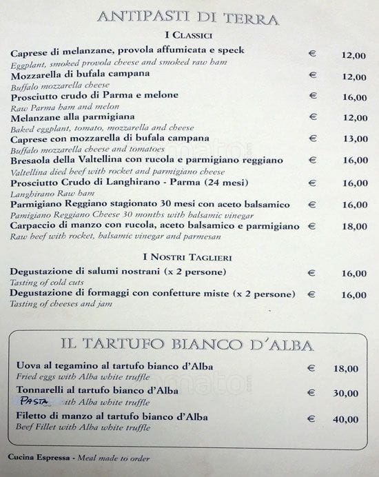 Menu di Scusate Il Ritardo 