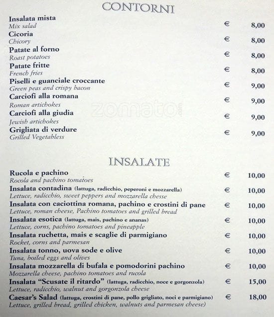 Menu di Scusate Il Ritardo 