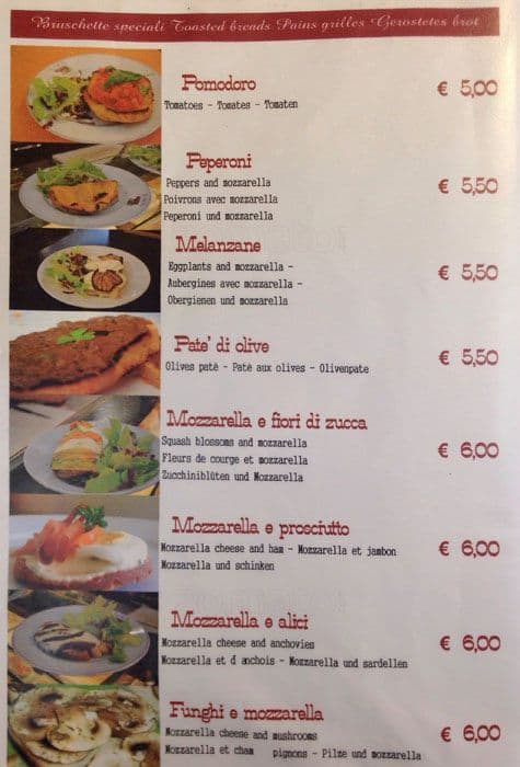 Menu di Gran Caffè Roma 
