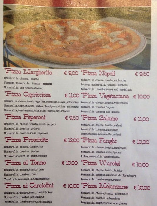 Menu di Gran Caffè Roma 