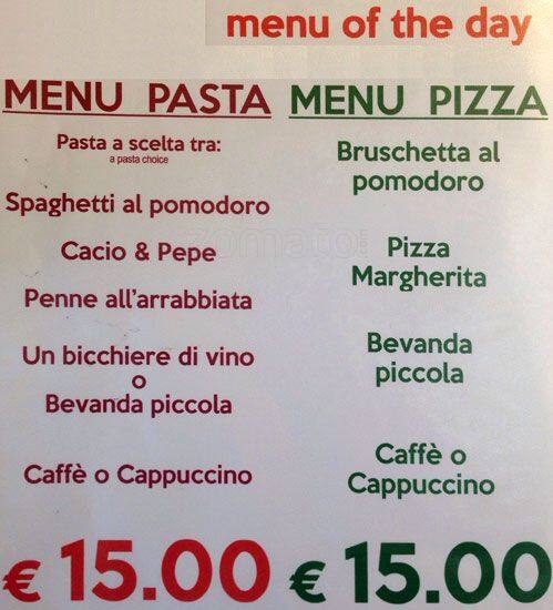 Menu di Gran Caffè Roma 