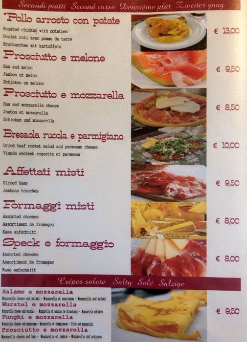 Menu di Gran Caffè Roma 