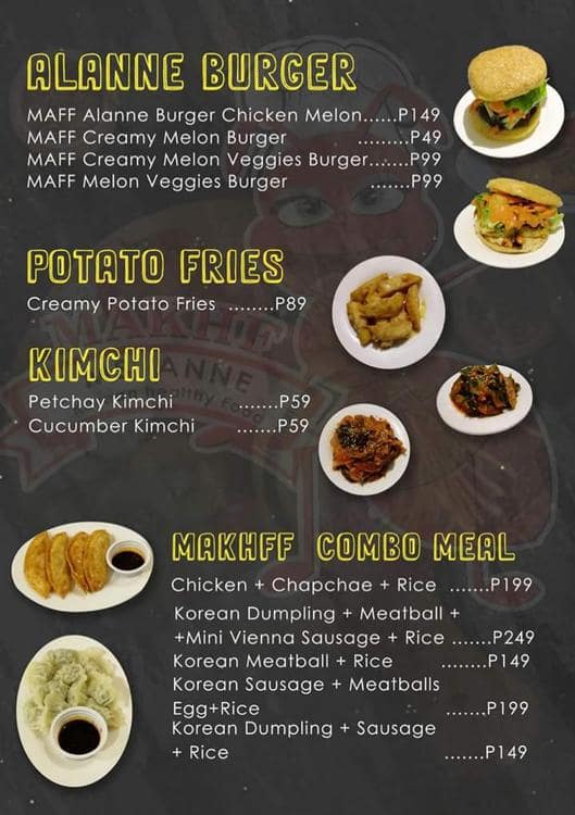 Ms. Anne Korean Healthy Food, Greater Taguig Menu