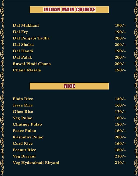 Menu at Kesariya Restaurant, Haridwar