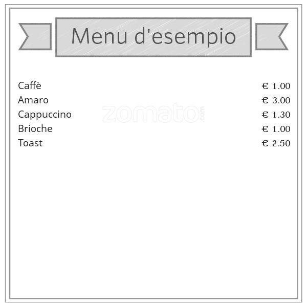 Menu di Caffetteria delle Ottomezza 