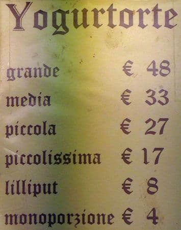 Menu di La Dolceroma 