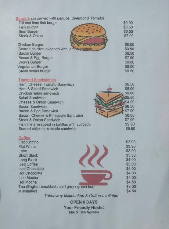 Wonder Fish menu