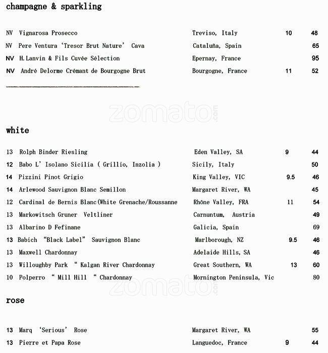Divido Italian Restaurant menu