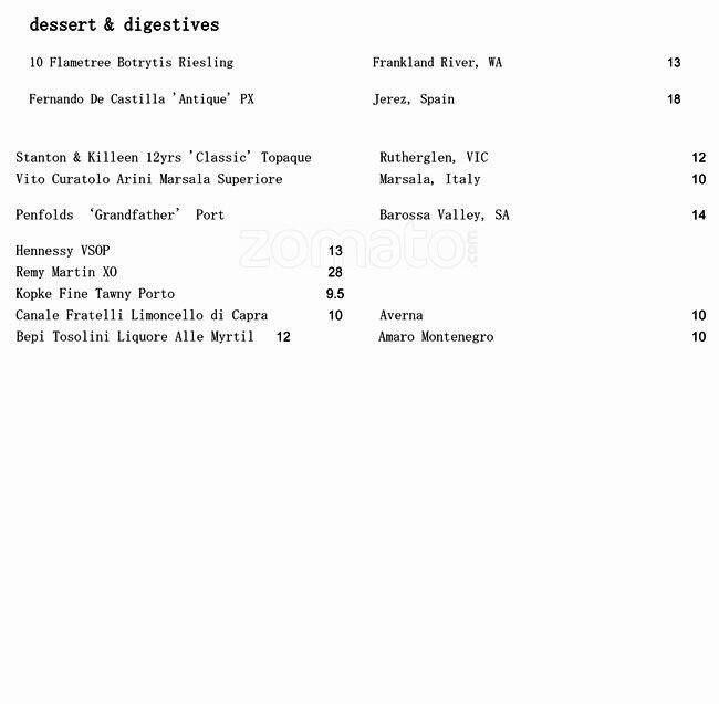 Divido Italian Restaurant menu