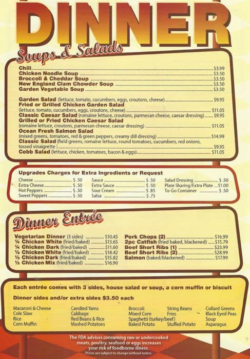 Menu At Ms Biscuit Restaurant, Chicago, S Wabash Ave