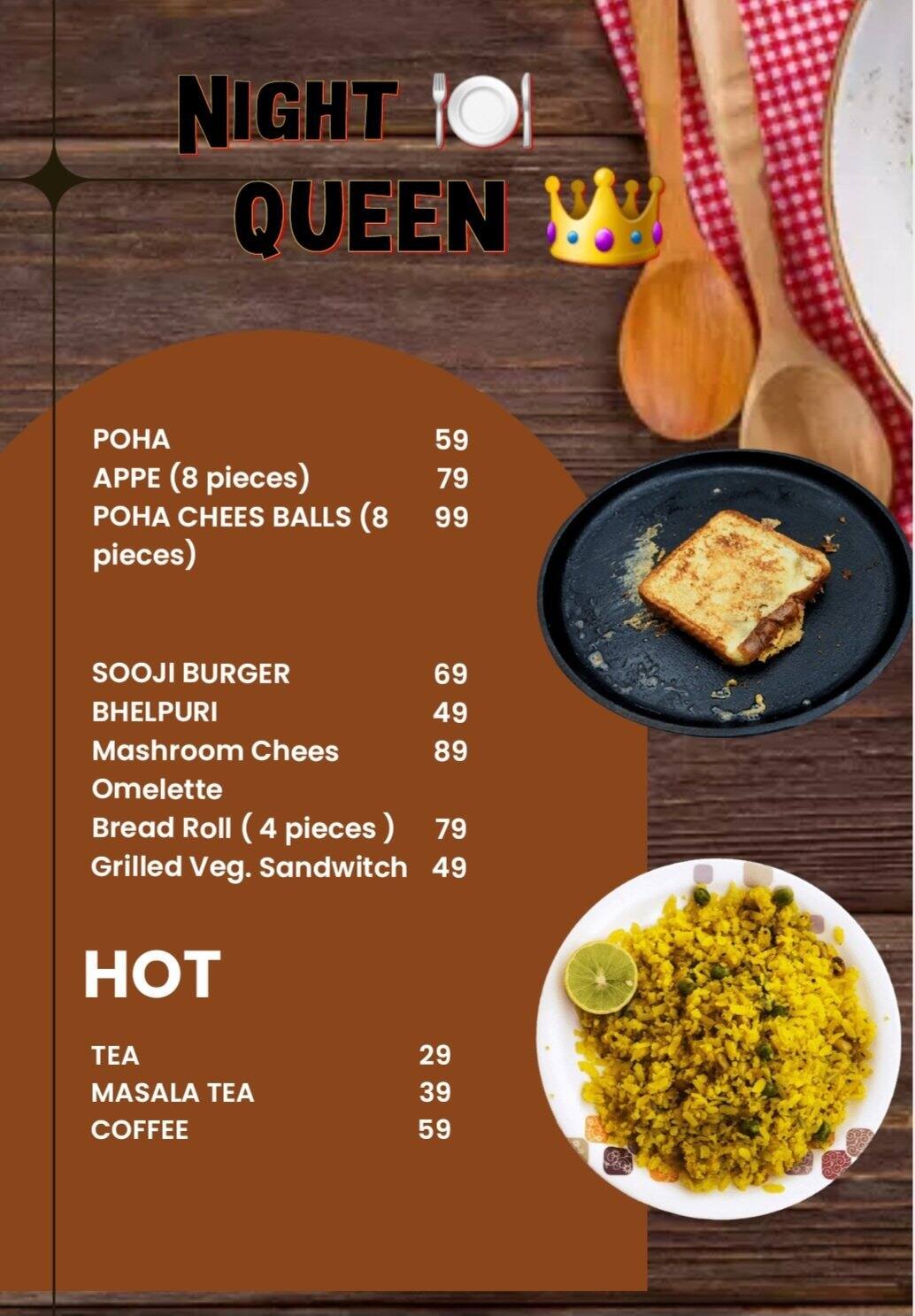 Menu of Night Queen, Mira Road, Mumbai