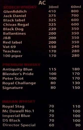 Raul's Restaurant menu