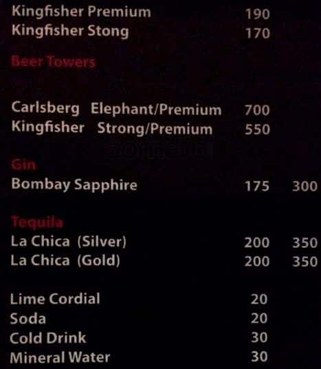 Raul's Restaurant menu