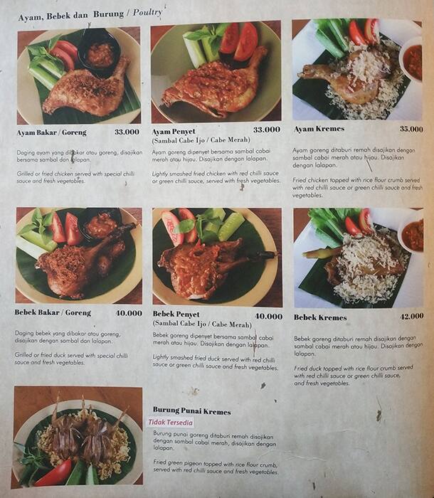 Restongalam Menu Menu For Restongalam Pondok Indah Jakarta