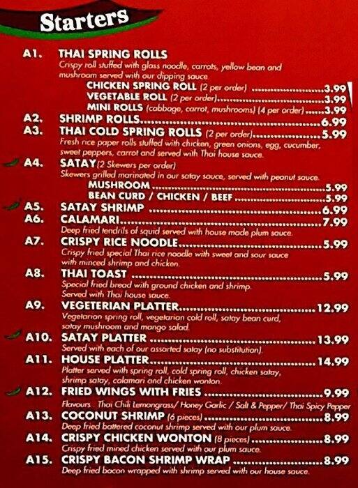 Satay On The Road Menu, Menu for Satay On The Road, North York, Toronto