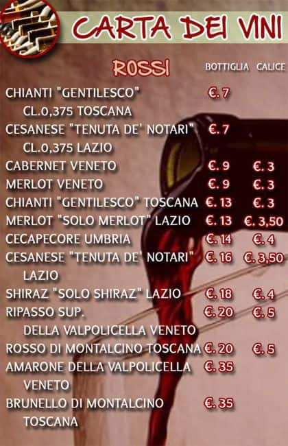 Menu di Onda Cafè 
