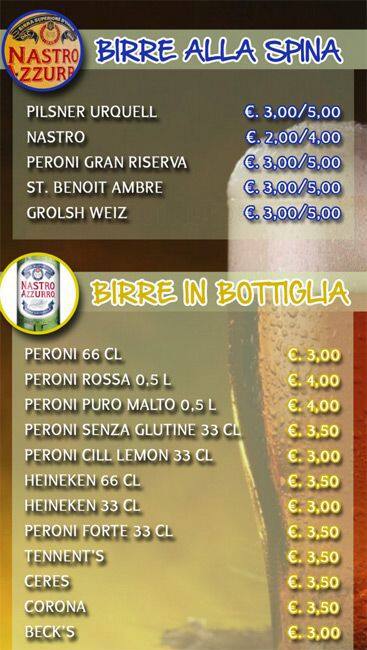 Menu di Onda Cafè 