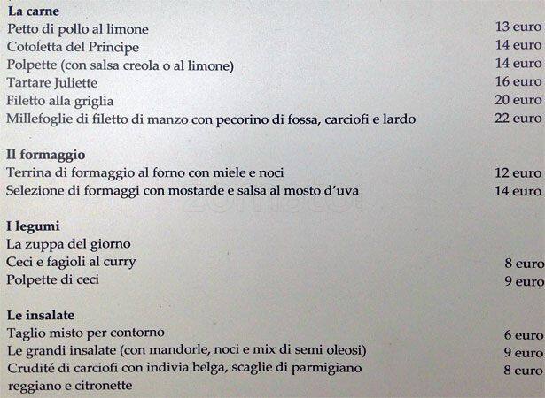 Menu di Juliette 