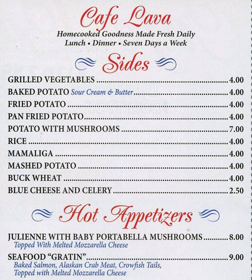 Cafe Lava Menu, Menu for Cafe Lava, Bustleton, Philadelphia