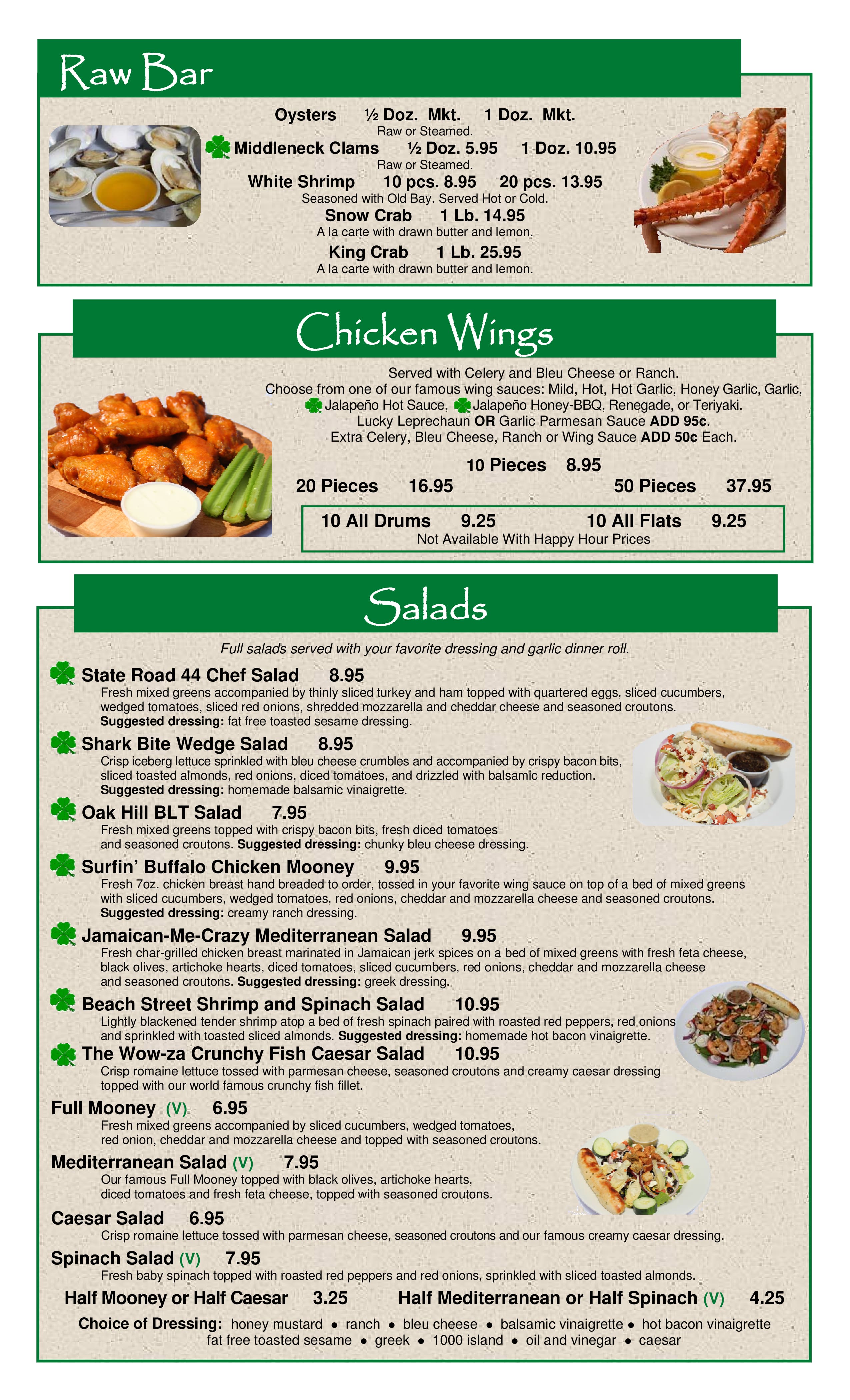 Menu at McKenna's Place pub & bar, Port Orange