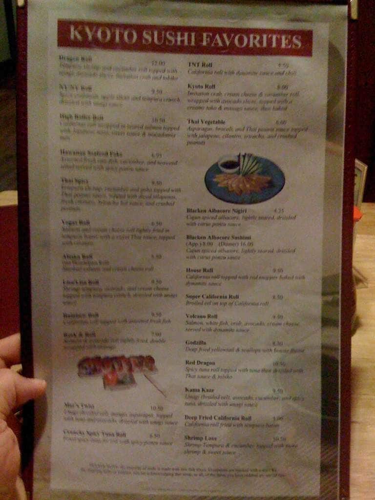 Kyoto Anese Restaurant Menu Urbanspoon Zomato Kyoto Anese Restaurant Rolla Menu