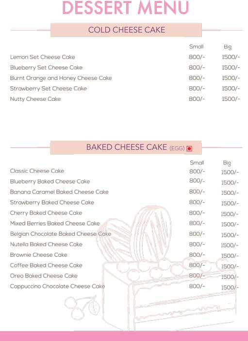 Menu at Cheese Cake Villa, Mumbai, Shop 14