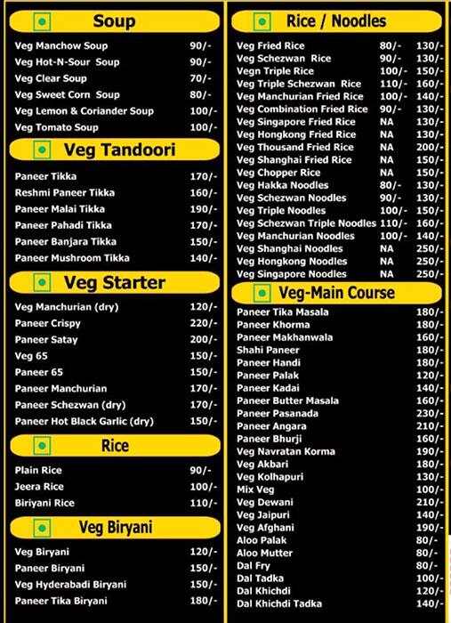 Menu of 1 Number, Taloja, Navi Mumbai