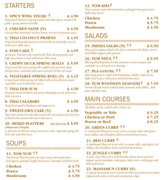 Kin Dee Menu, Menu for Kin Dee, Ruislip, London Zomato UK