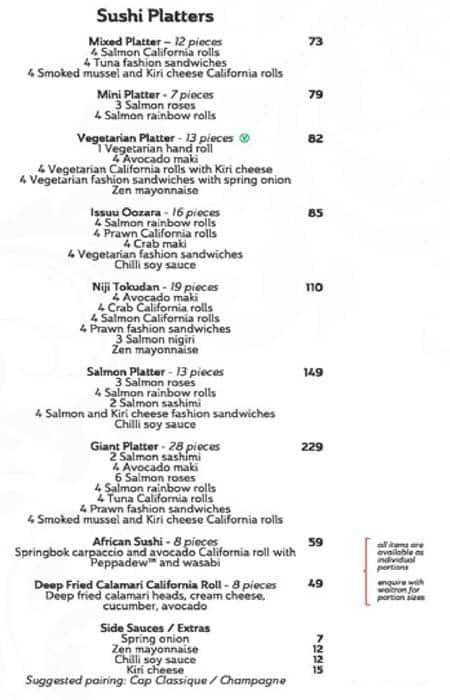 Rhapsody's Menu, Menu For Rhapsody's, Sunnyside, Pretoria - Zomato SA