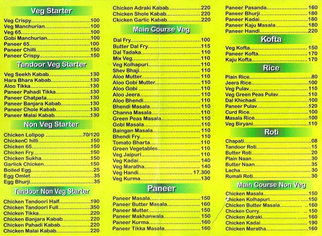 Hotel Karan Menu, Menu for Hotel Karan, Baner, Pune - Zomato