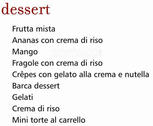 Menu di QOR - Ristorante Giapponese - Milano 