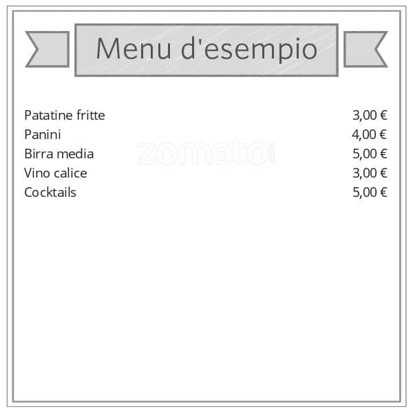 Menu di Pigmalione 