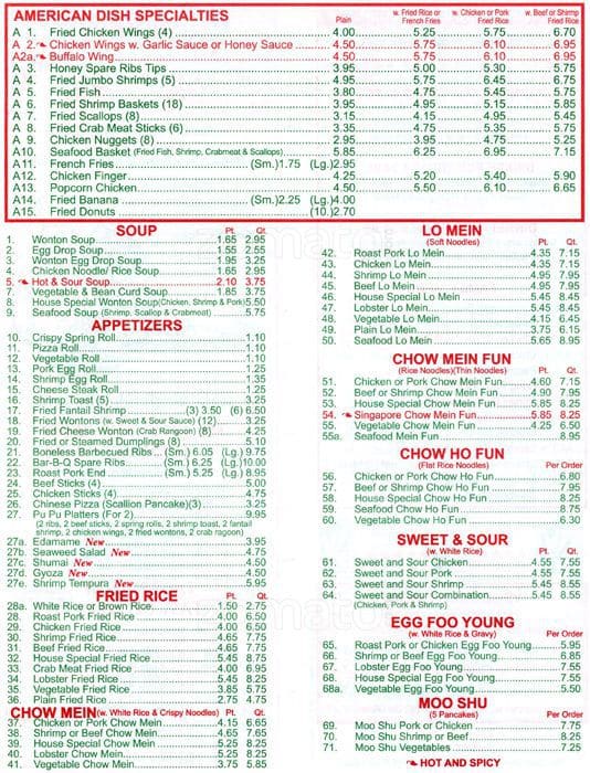 King Food Menu, Menu for King Food, Mayfair, Philadelphia - Urbanspoon ...