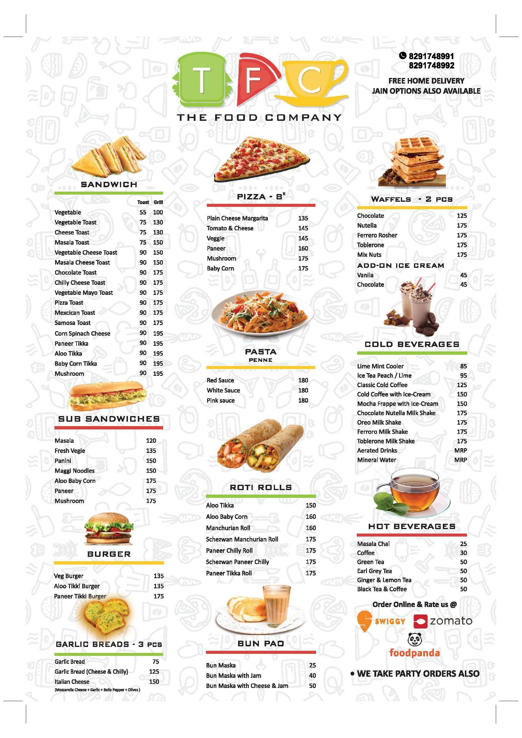 The Food Company Menu, Menu for The Food Company, Khar, Mumbai Zomato