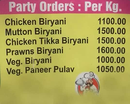 Kushal Restaurant menu