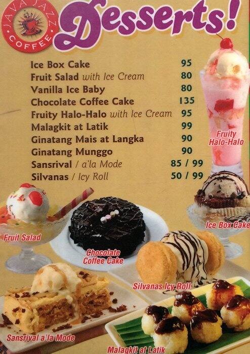 Java Jazz menu