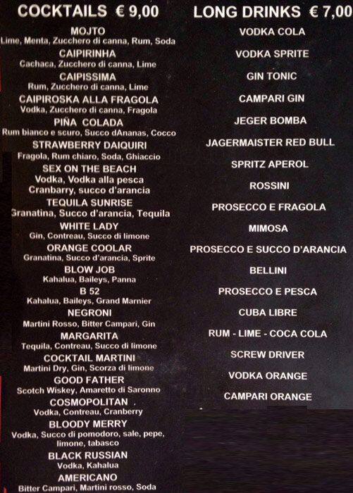 Menu di Petrolini 
