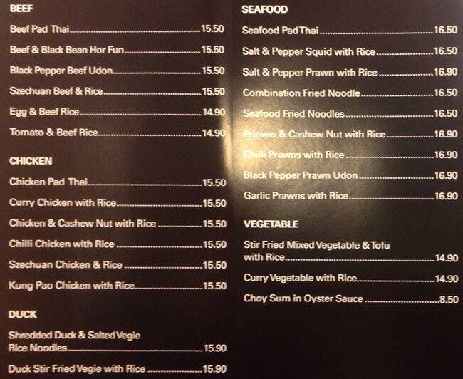 Simply Noodles Menu, Menu for Simply Noodles, Macquarie Park, Sydney