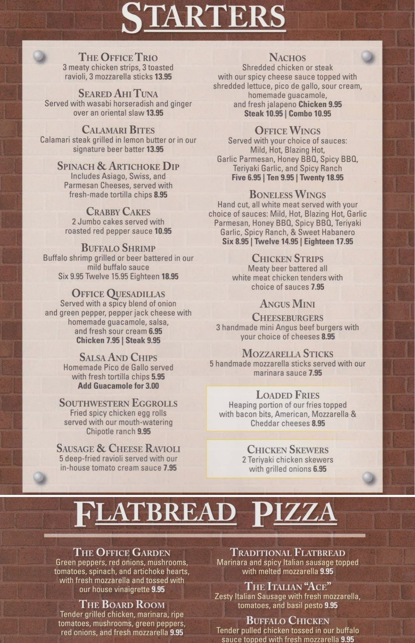 Menu at At The Office Sports Bar & Grill, Crestwood