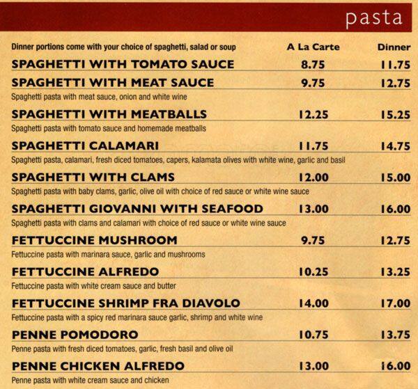 Giovanni's Pizza Menu, Menu for Giovanni's Pizza, Sunnyvale, Sunnyvale