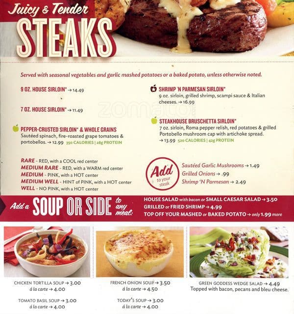 Menu at Applebee's pub & bar, Aurora, E Iliff Ave
