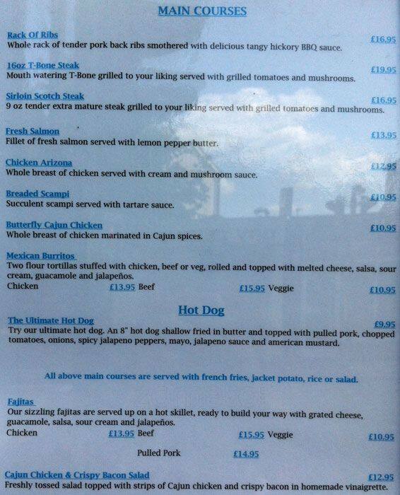 Madisons menu