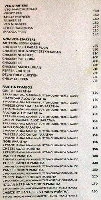 Mummy Ki Rassoi menu