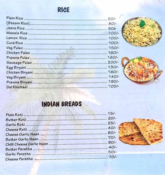 Cupid's Castle Bar& Restaurant menu